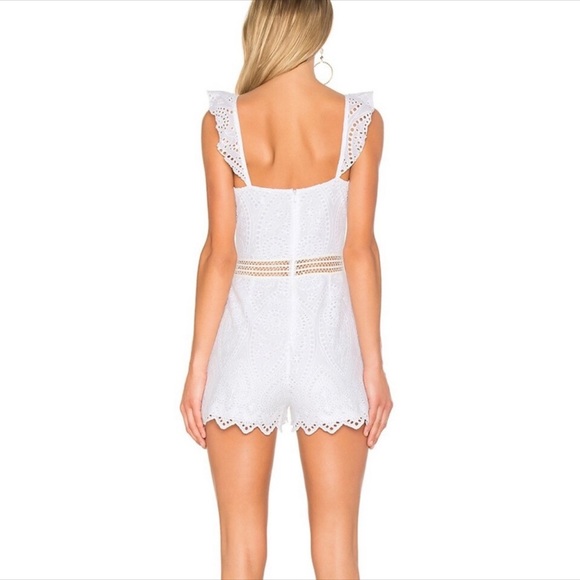 Karina Grimaldi Revolve White Eyelet Romper sz XS EUC - Picture 2 of 8
